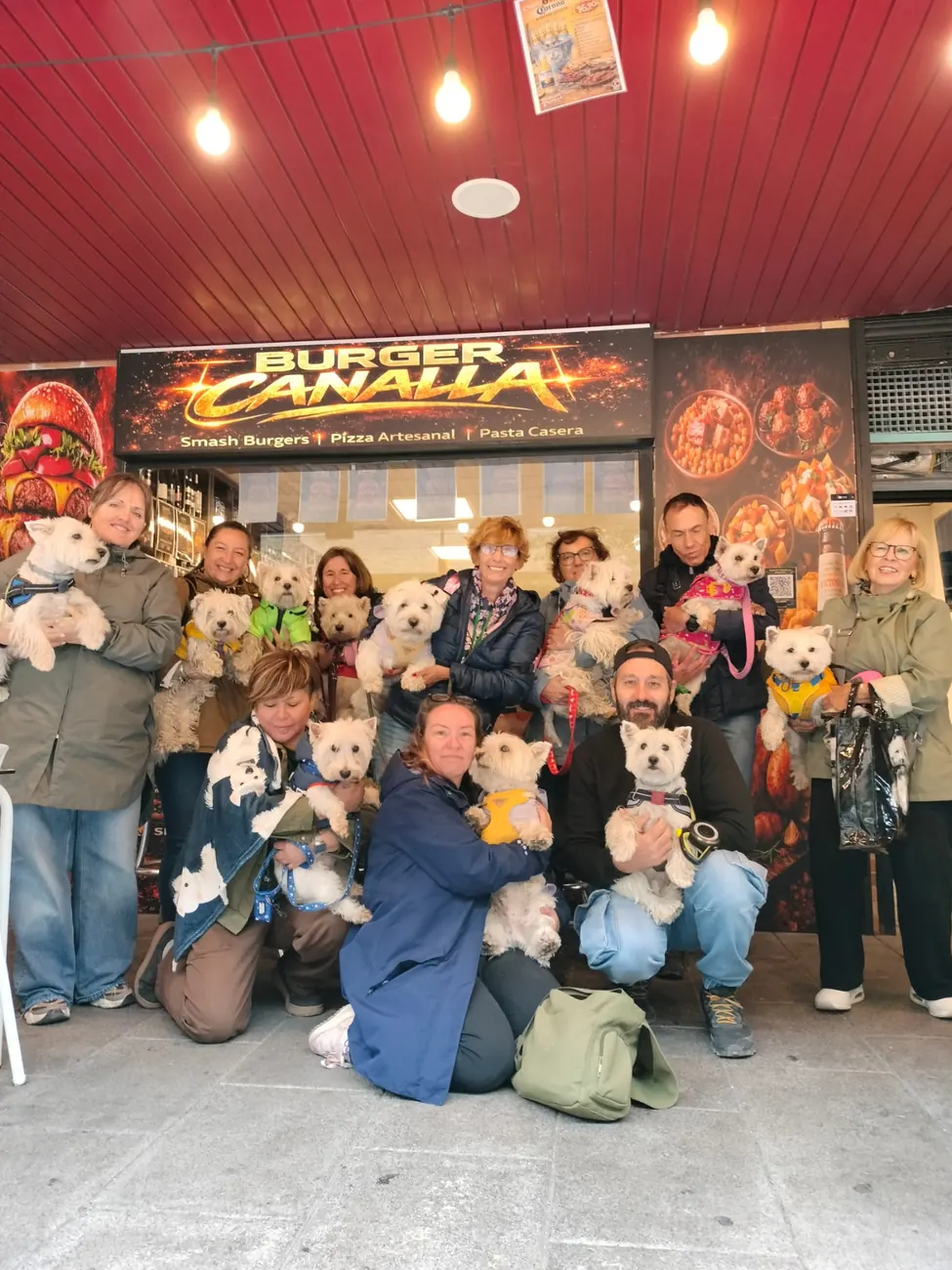 La familia canalla: una quedada de westies en nuestra puerta