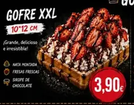 Cartel de Gofre XXL con sus ingredientes